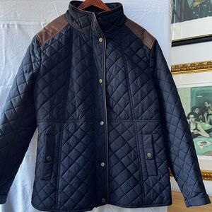 Ralph Lauren size XL, Navy/tan Quilted Jacket.